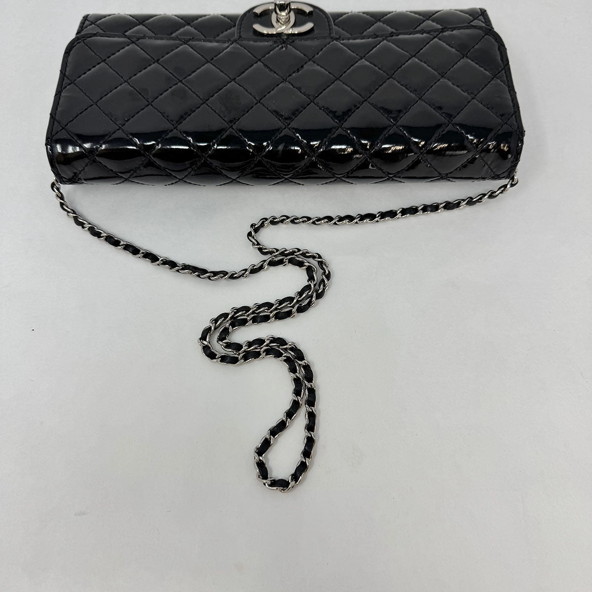 Chanel Patent Chocolate Bar Shoulder Bag