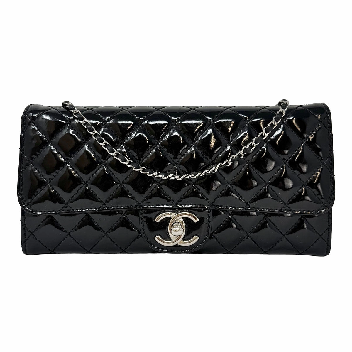 Chanel Patent Chocolate Bar Shoulder Bag