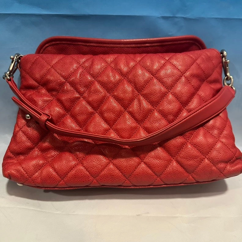 Chanel Preloved Quilted Red Leather Shoulder Bag