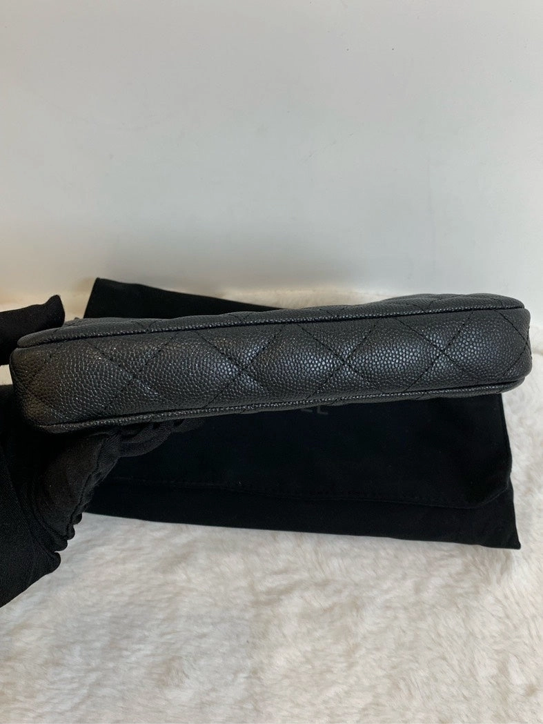 Chanel Quilted Black Leather Crossbody Bag