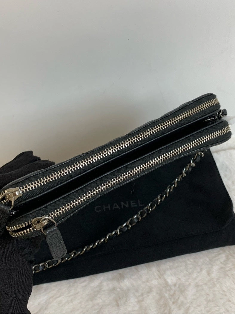 Chanel Quilted Black Leather Crossbody Bag