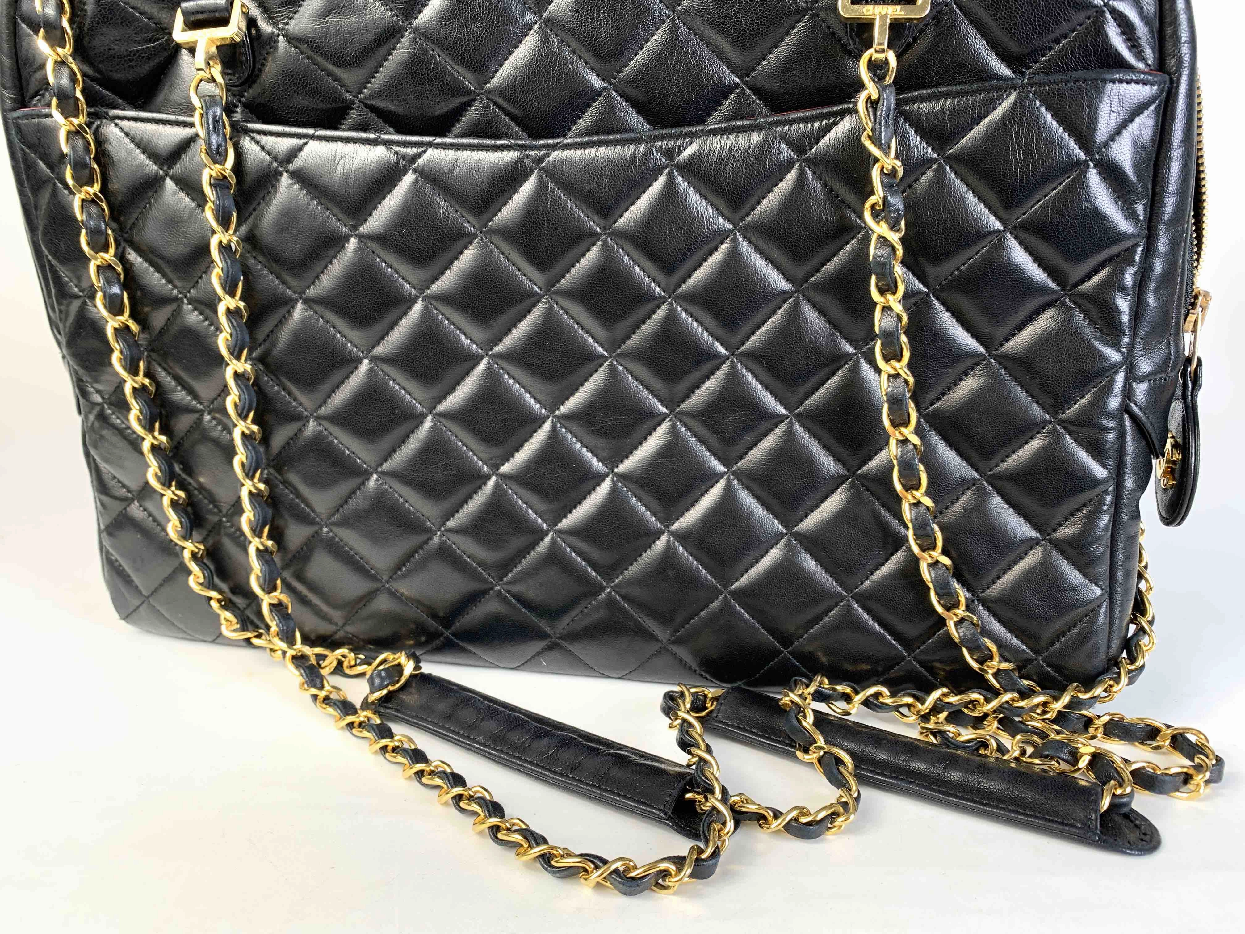 Chanel Quilted Black Leather Shoulder Bag