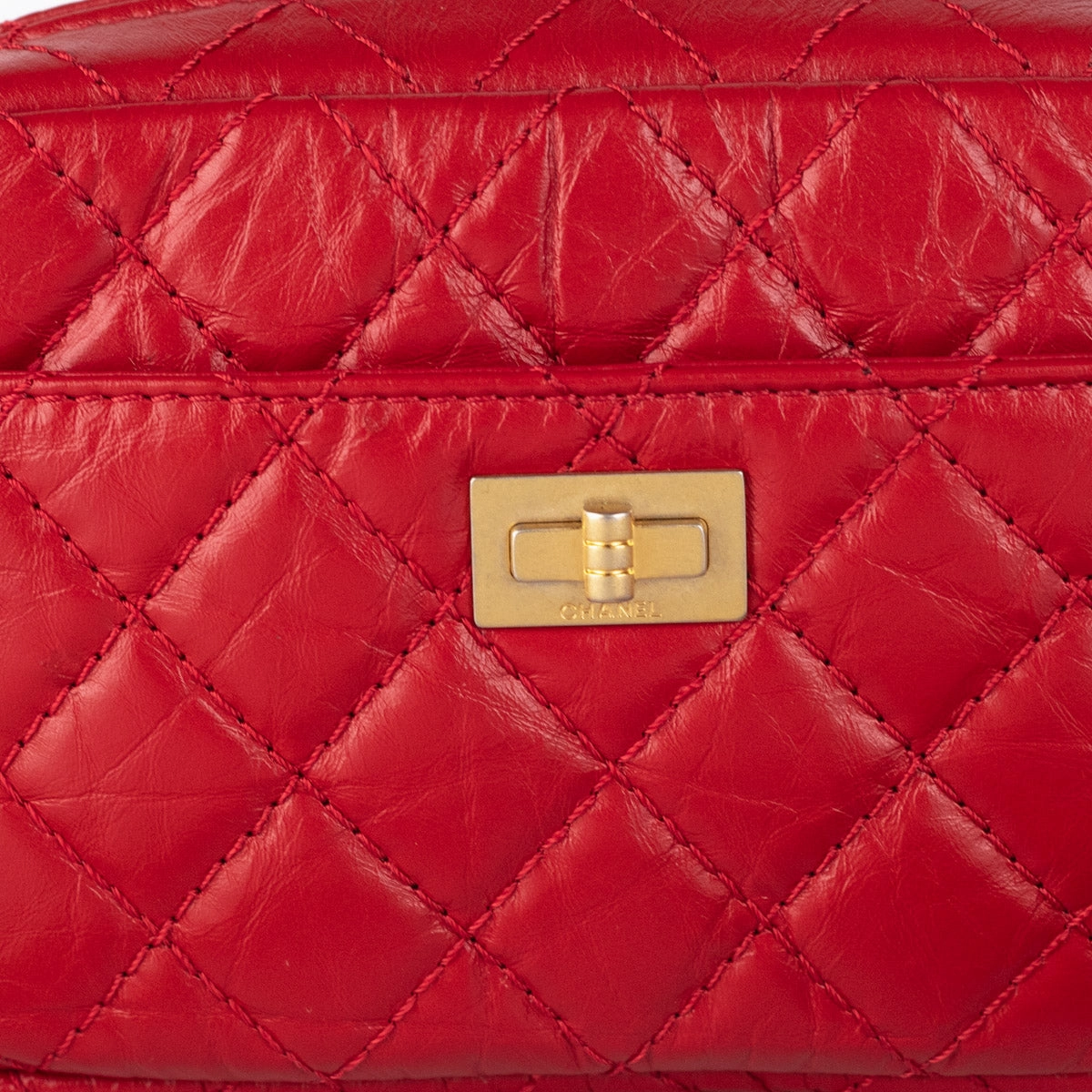 Chanel Quilted Calfskin 2.55 Reissue Mini Camera Bag Red