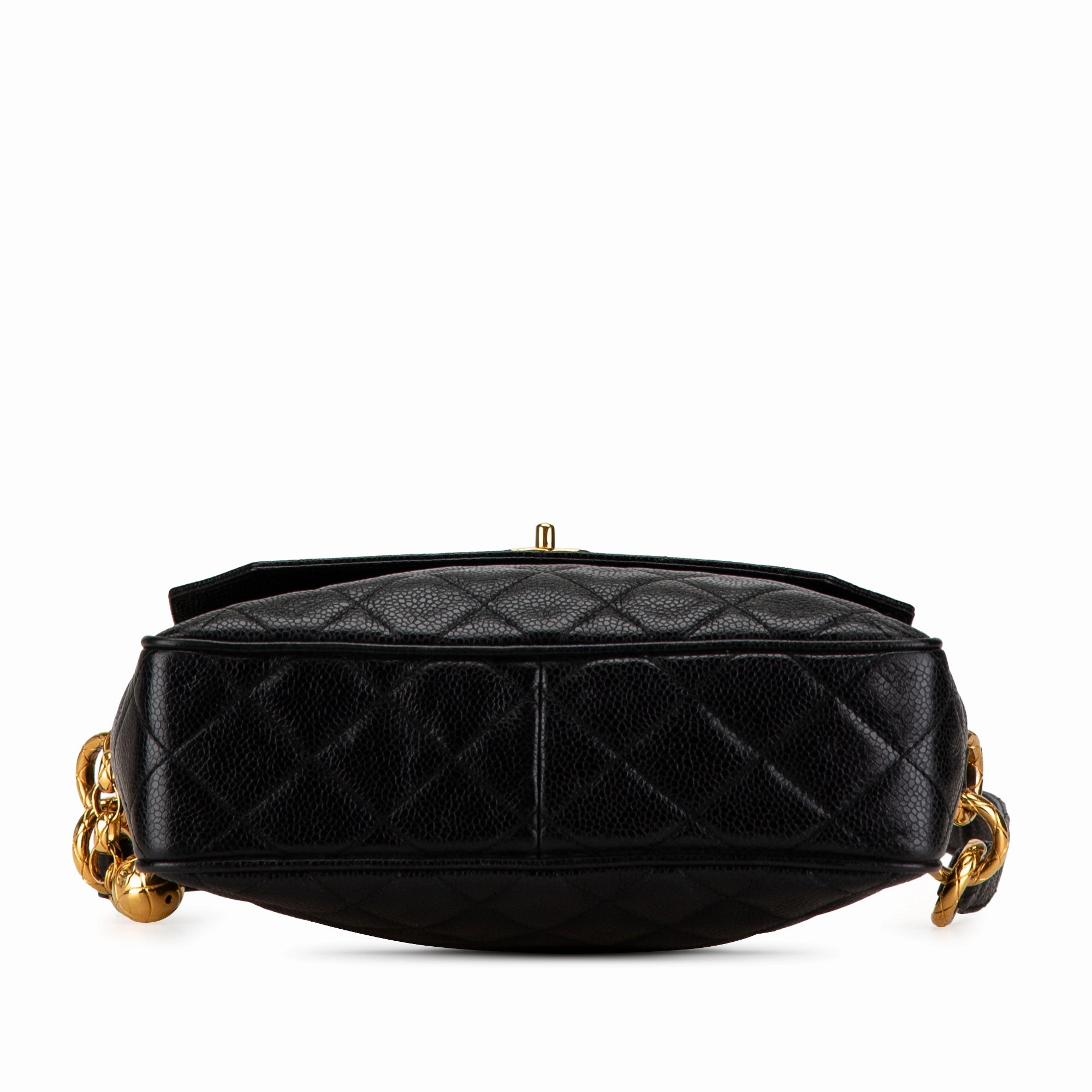 Chanel Quilted Caviar Ball Charm Pocket Crossbody (20834)