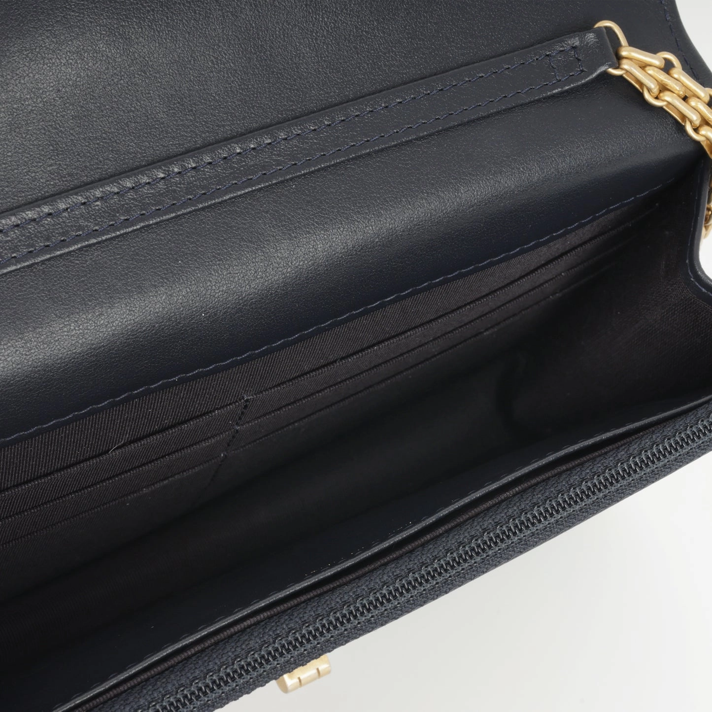 Chanel Re-issue Wallet on Chain Navy Aged Calfskin GHW 2018