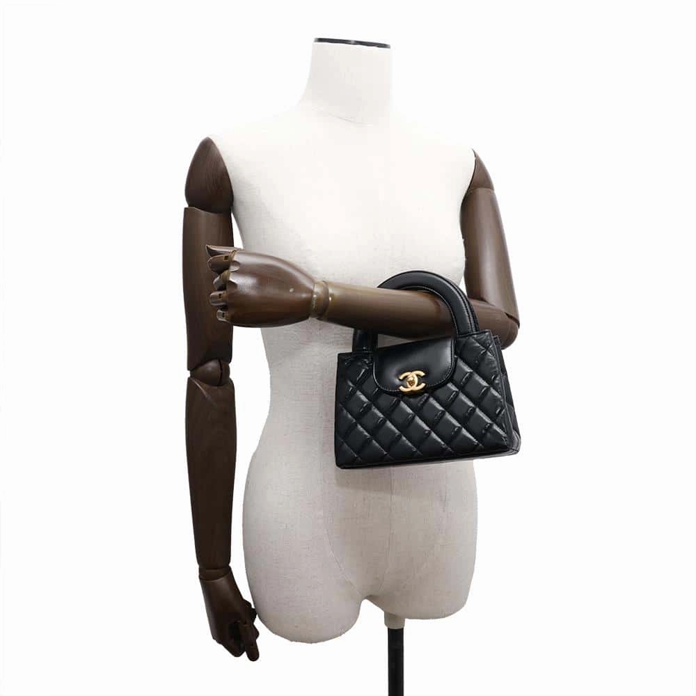 CHANEL Shopping Bag 2way Shoulder Bag BlackAS4416 Shiny Calf Leather Size Mini