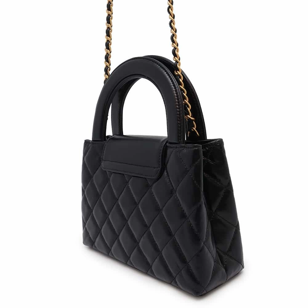 CHANEL Shopping Bag 2way Shoulder Bag BlackAS4416 Shiny Calf Leather Size Mini