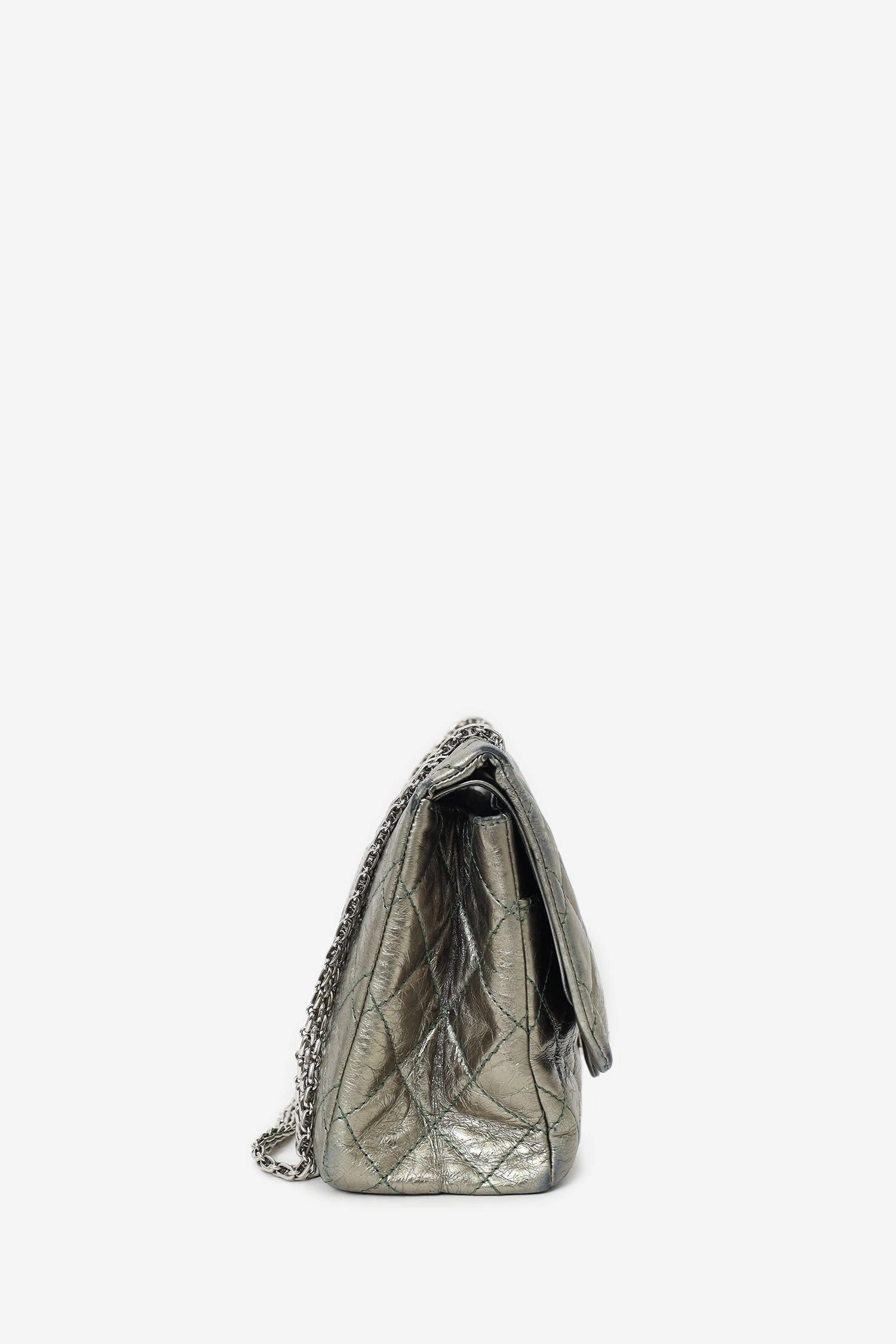 Chanel Silver Metallic Reissue 226 Double Flap Bag (As Is)