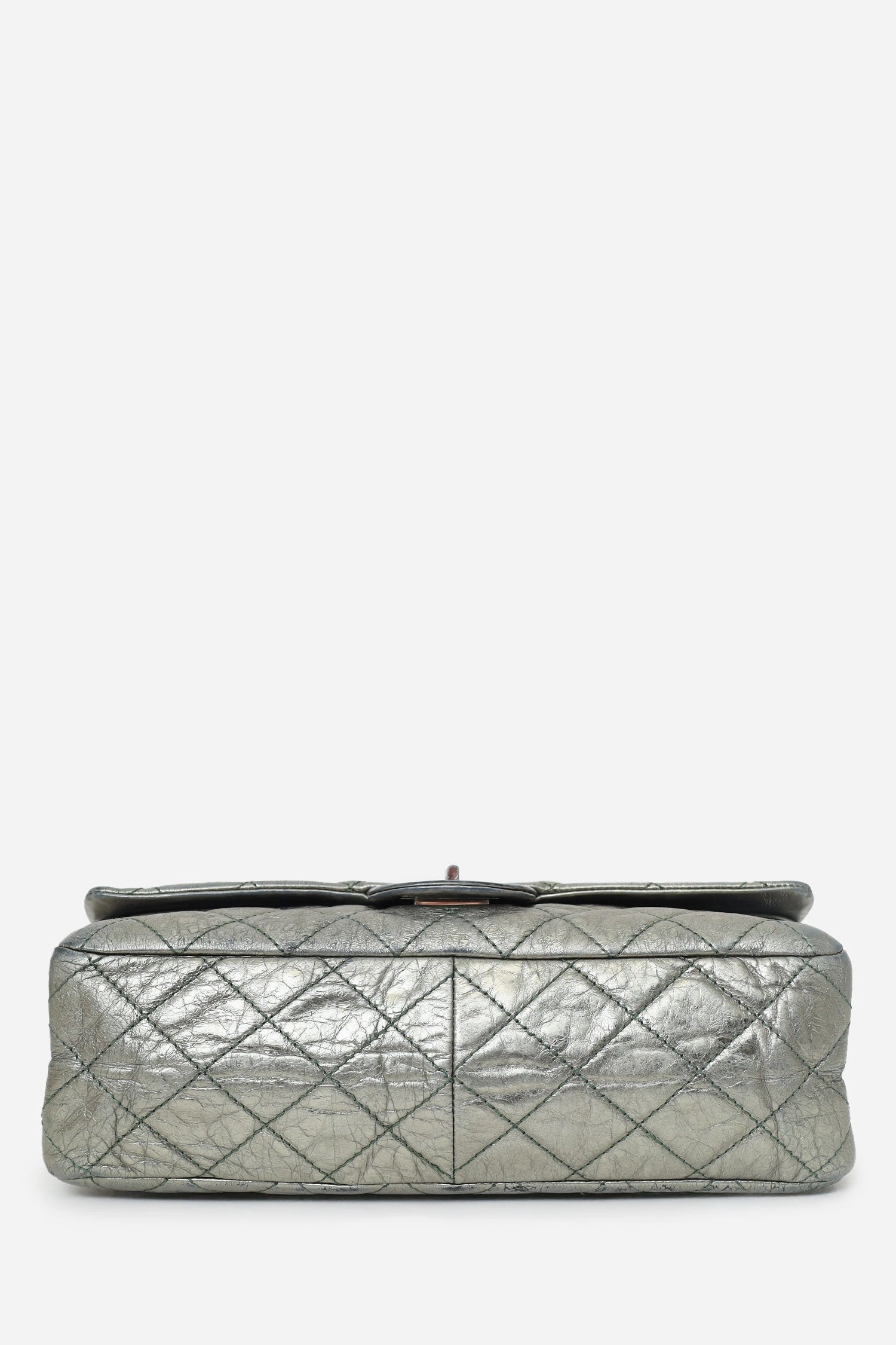 Chanel Silver Metallic Reissue 226 Double Flap Bag (As Is)