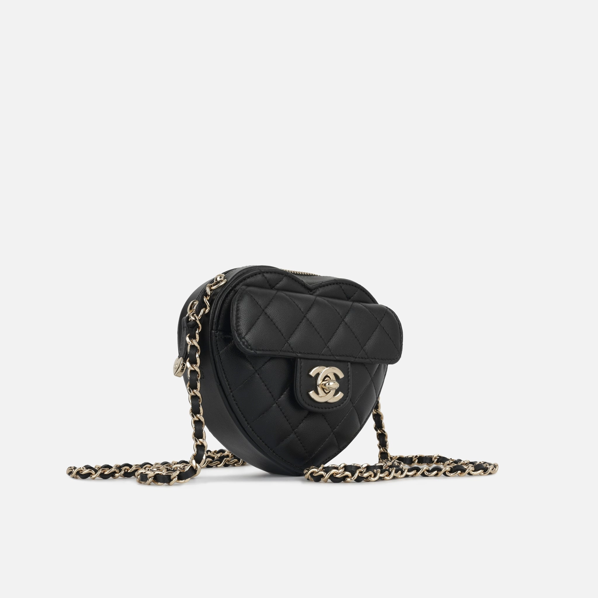 Chanel Small Heart Bag - Black