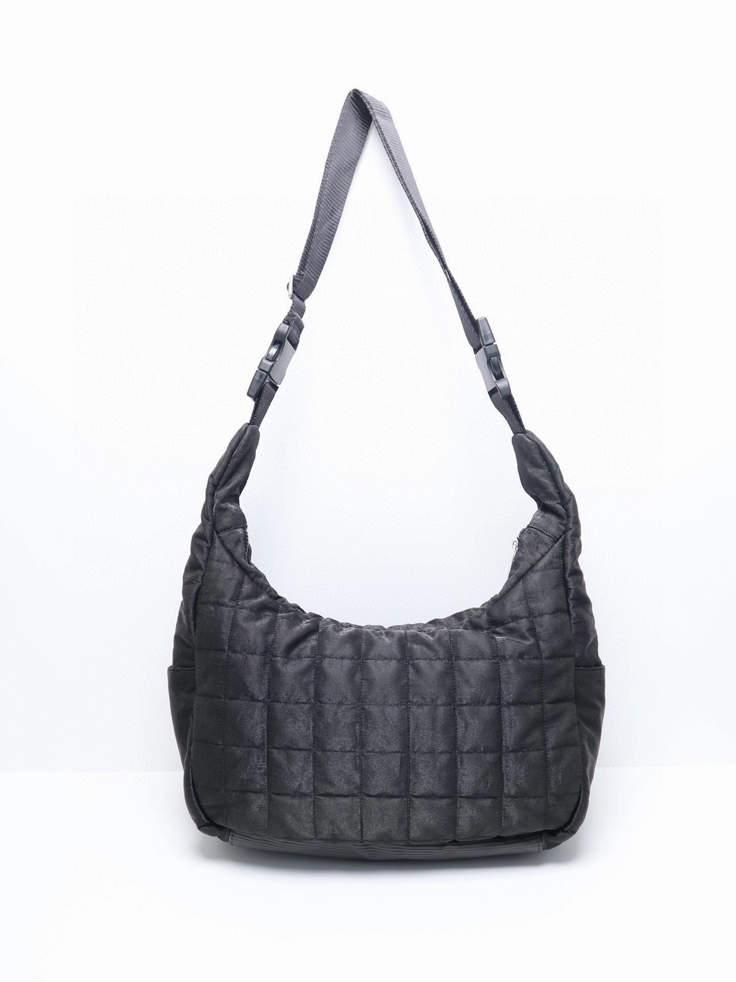 Chanel Sports Line Collection Black Hobo Crossbody Bag Adjustable Strap Very Good Condition