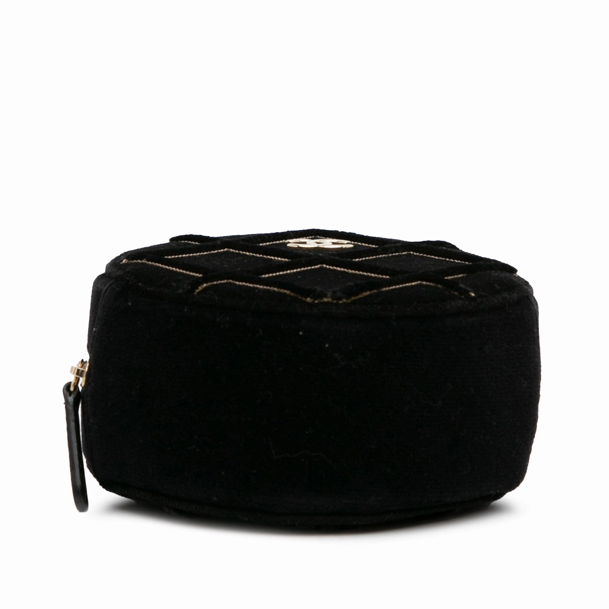 Chanel Velvet Pearl Sequin Round Crossbody