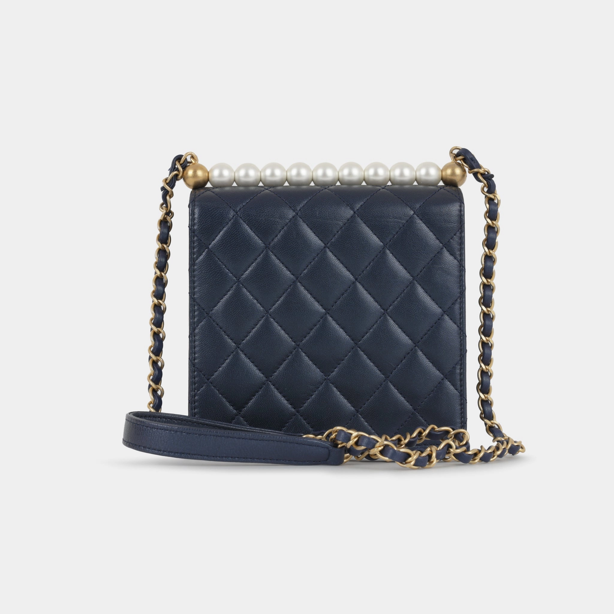 Chanel Vertical Pearl Flap Bag