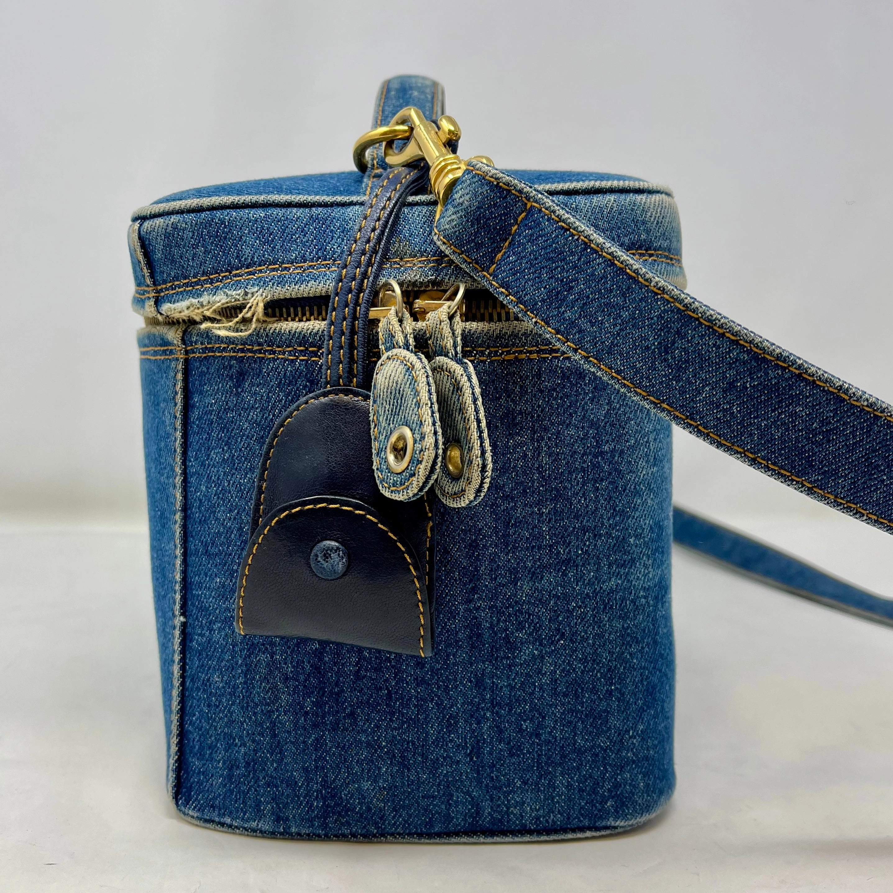 Chanel Vintage Denim CC Vanity Case