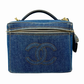 Chanel Vintage Denim CC Vanity Case