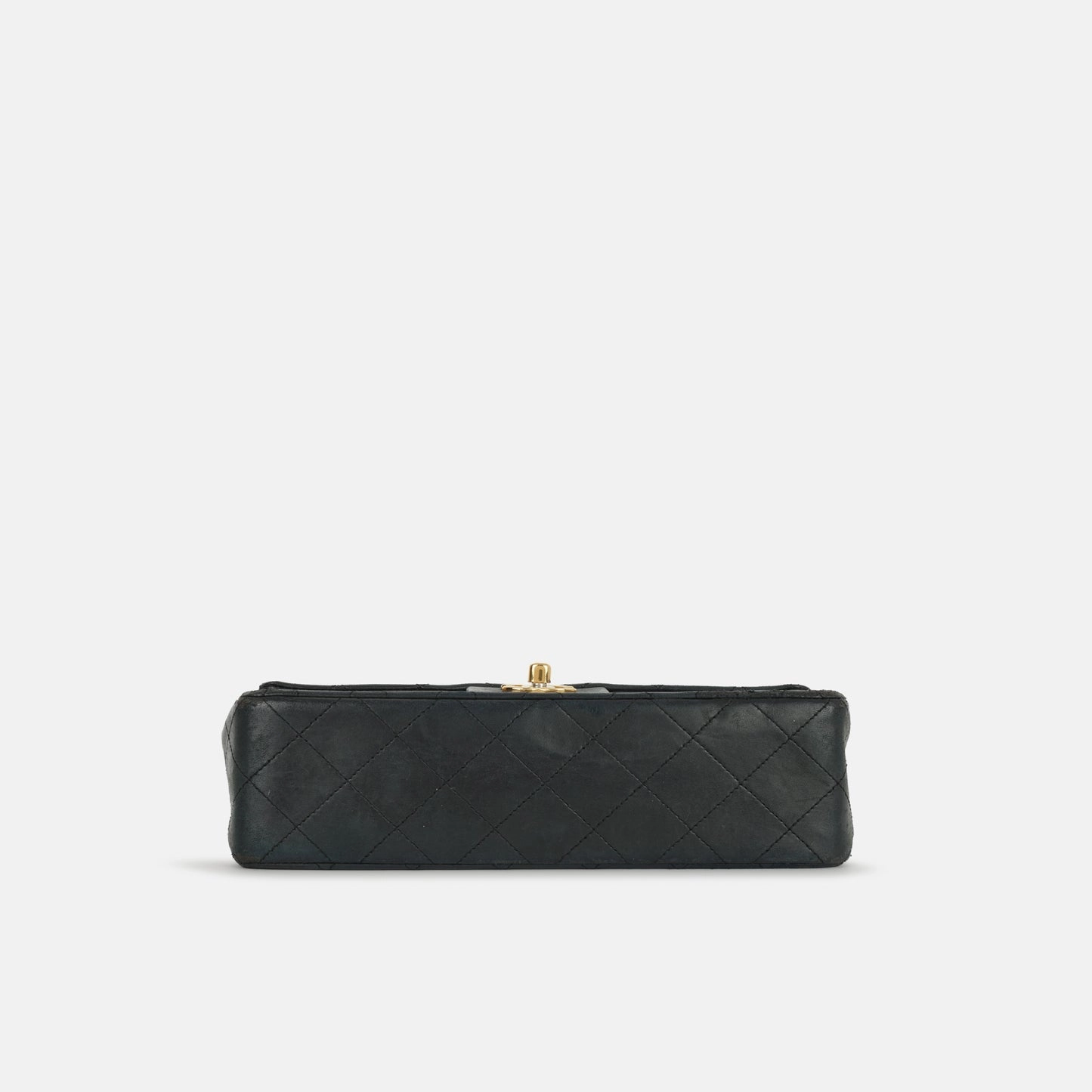 Chanel Vintage Small Classic Flap Bag Black Lambskin GHW