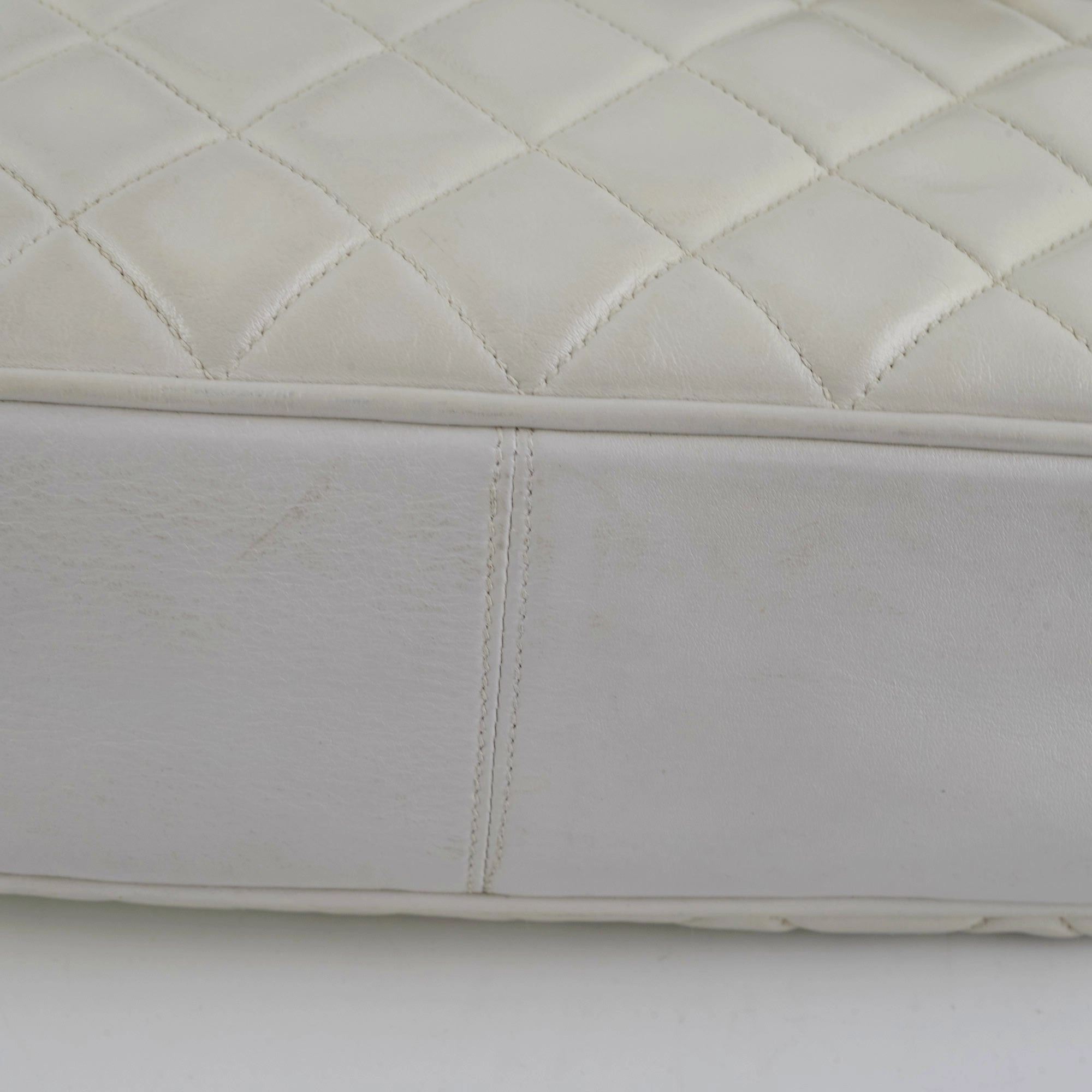 Chanel Vintage White Tote Bag