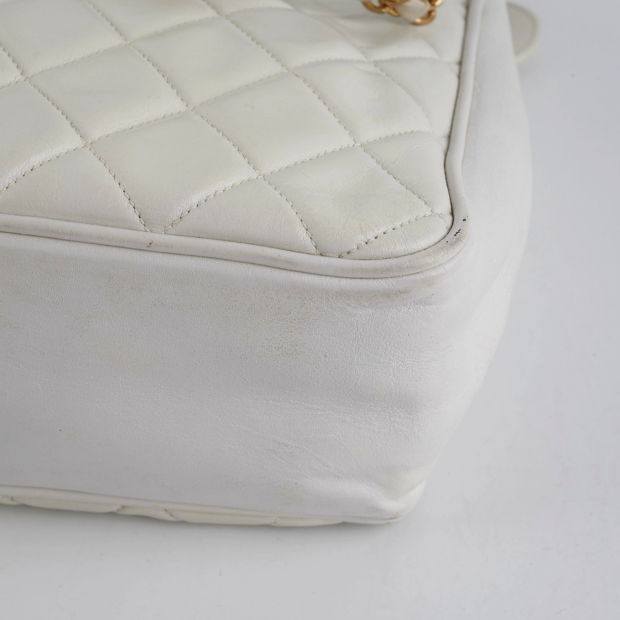Chanel Vintage White Tote Bag