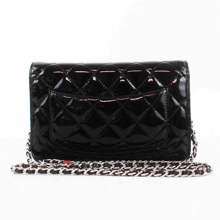 Chanel Wallet On Chain (WOC) Black Quilted Leather Small Crossbody Bag 2015