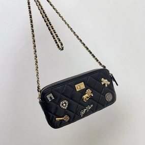 Chanel WOC Wallet on Chain Black Quilted Leather Crossbody Bag