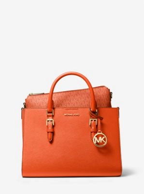 Charlotte Medium Saffiano Leather 2-in-1 Tote Bag