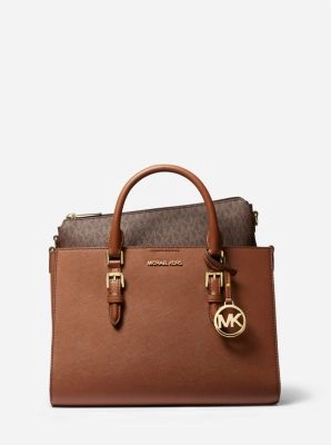 Charlotte Medium Saffiano Leather 2-in-1 Tote Bag