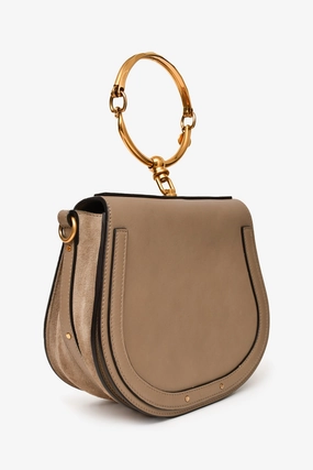 Chloe 2017 Taupe Leather Medium Nile Bracelet Crossbody