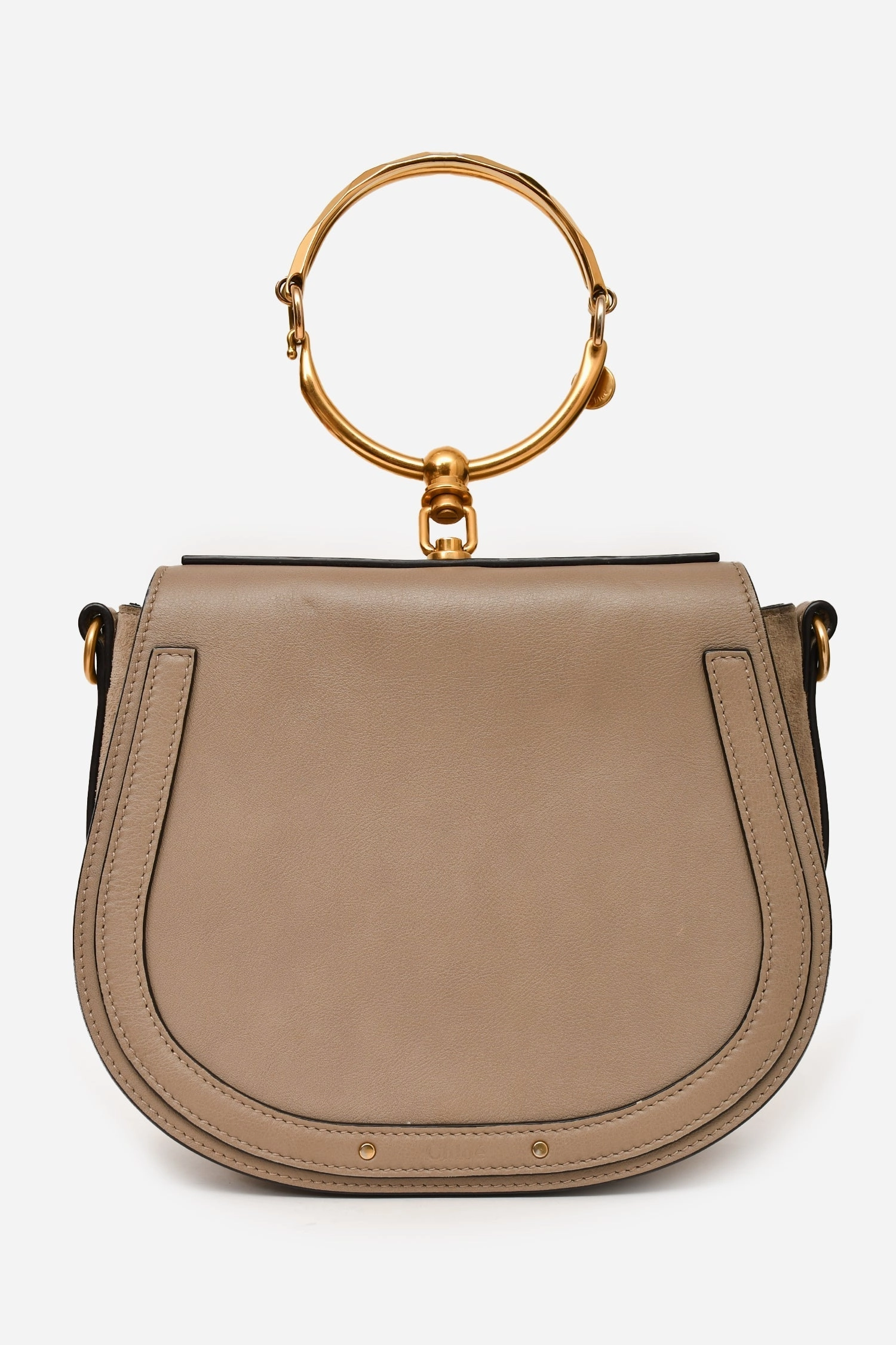 Chloe 2017 Taupe Leather Medium Nile Bracelet Crossbody