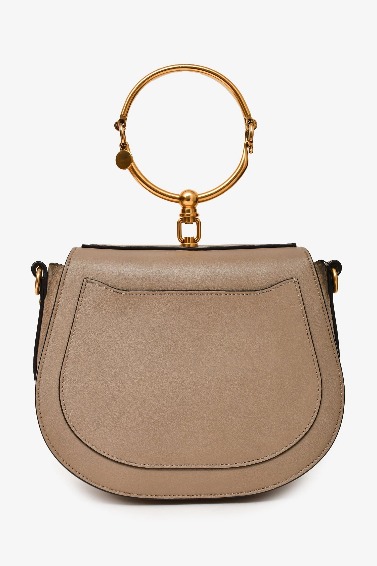 Chloe 2017 Taupe Leather Medium Nile Bracelet Crossbody