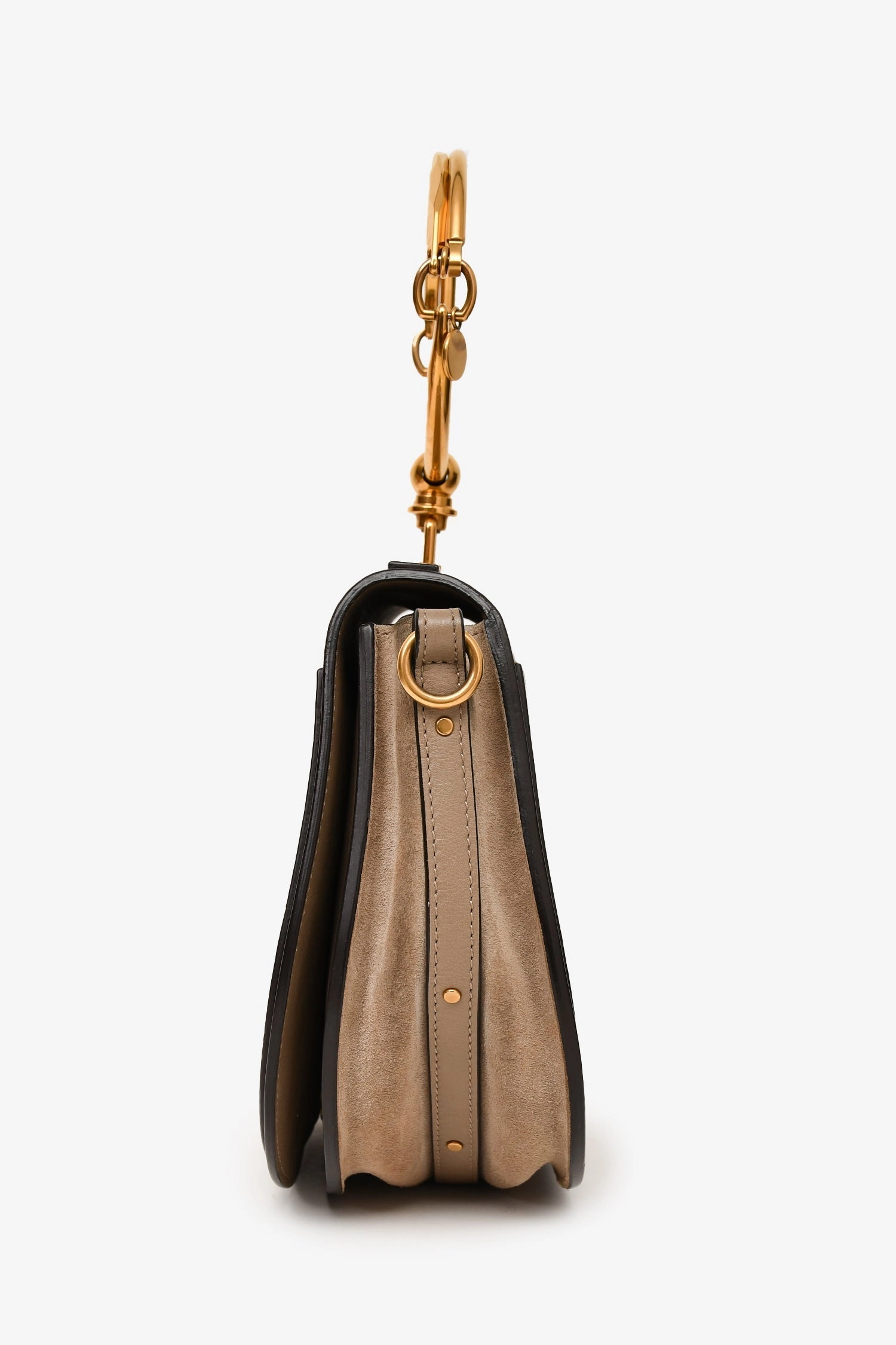 Chloe 2017 Taupe Leather Medium Nile Bracelet Crossbody