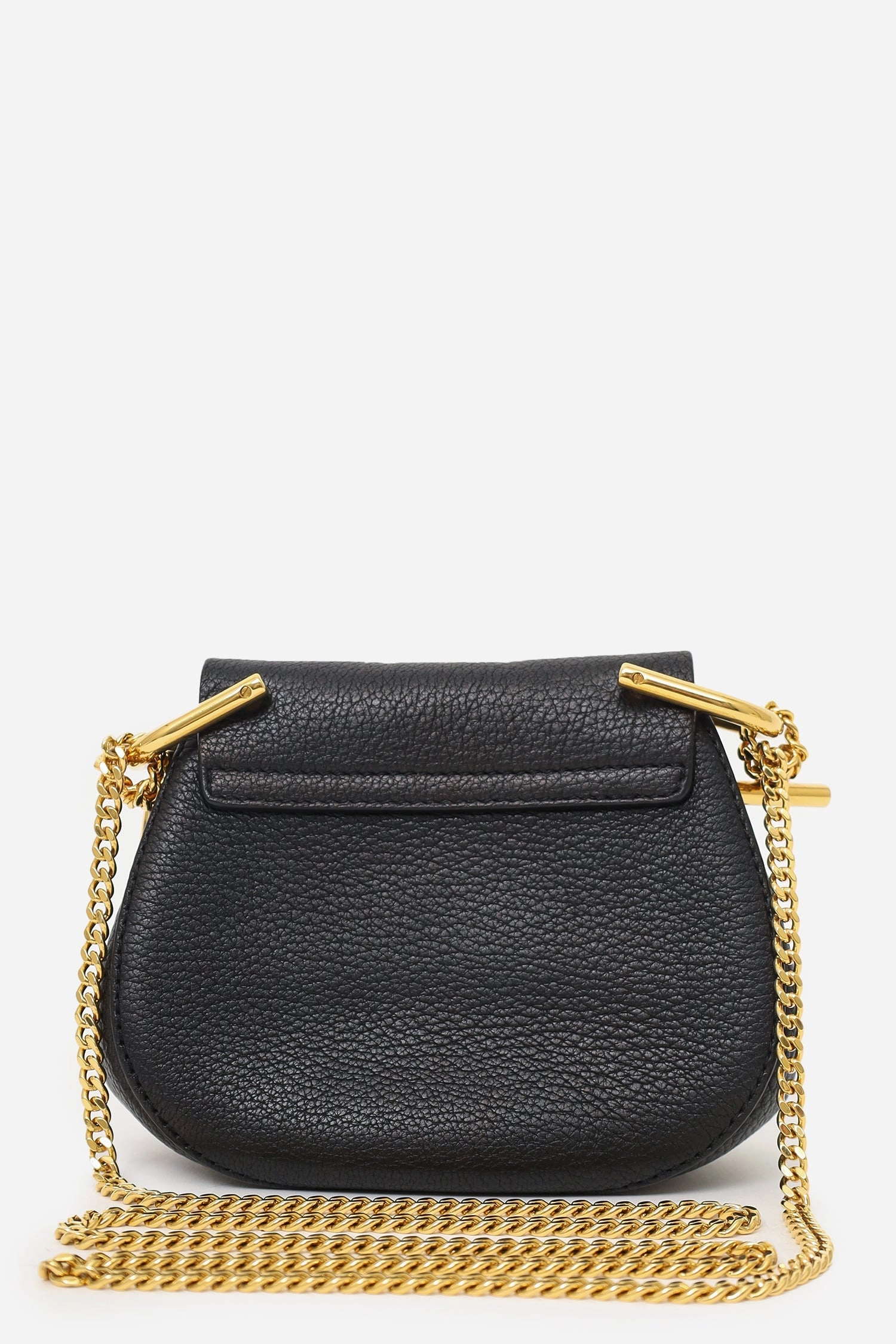 Chloe Black Leather Mini Drew Bag
