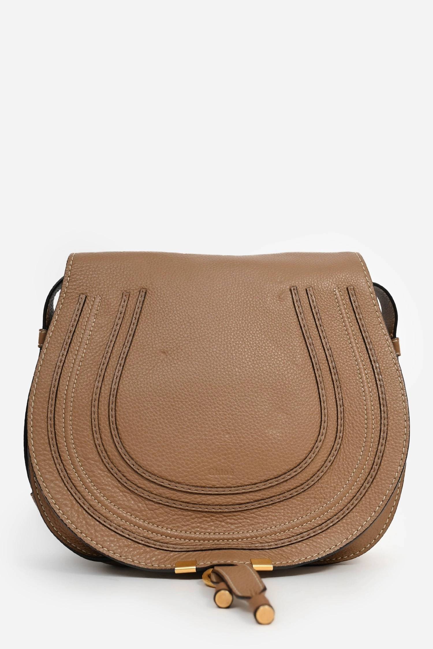 Chloe Brown Leather Medium Marcie Crossbody