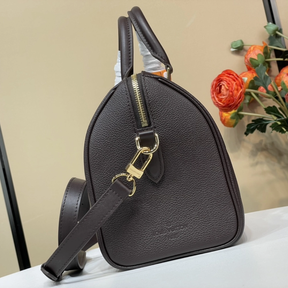 Chocolate Monogram Empreinte Leather Speedy Bandoulire 25 Leather Crossbody Bag for Women