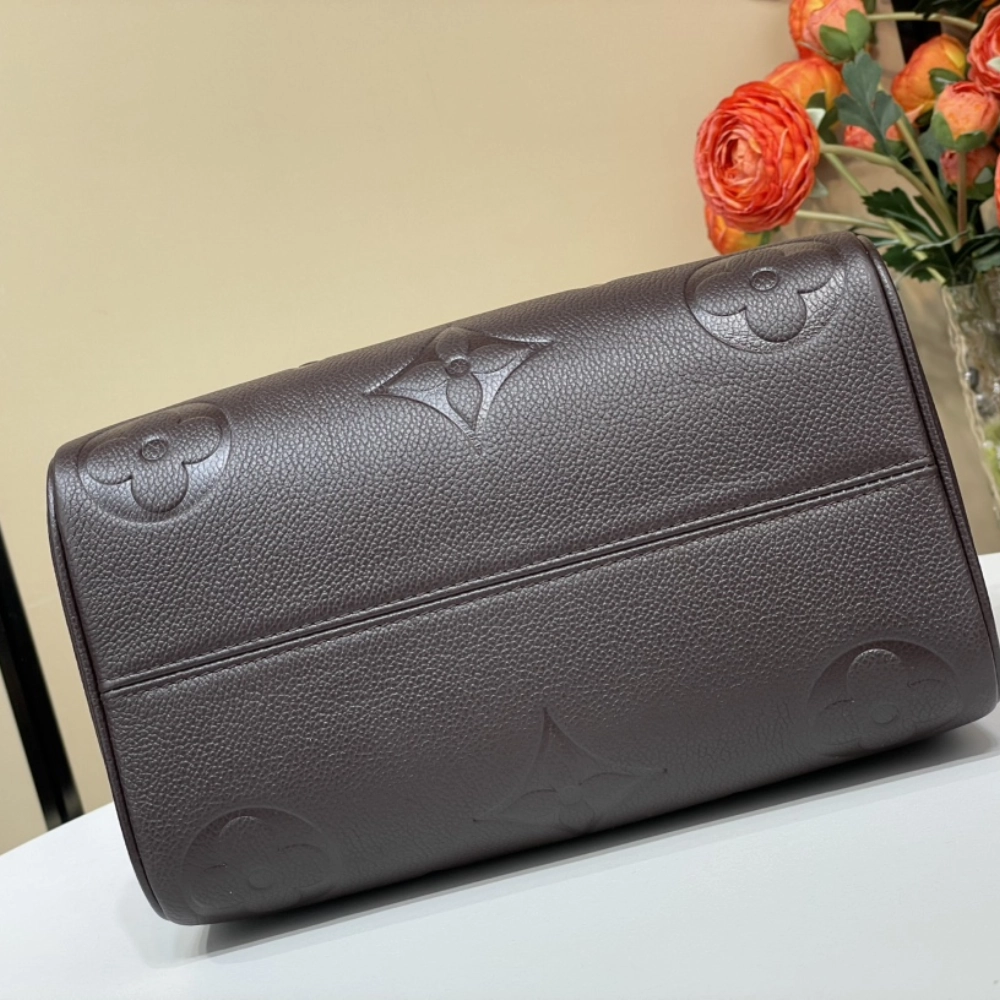 Chocolate Monogram Empreinte Leather Speedy Bandoulire 25 Leather Crossbody Bag for Women