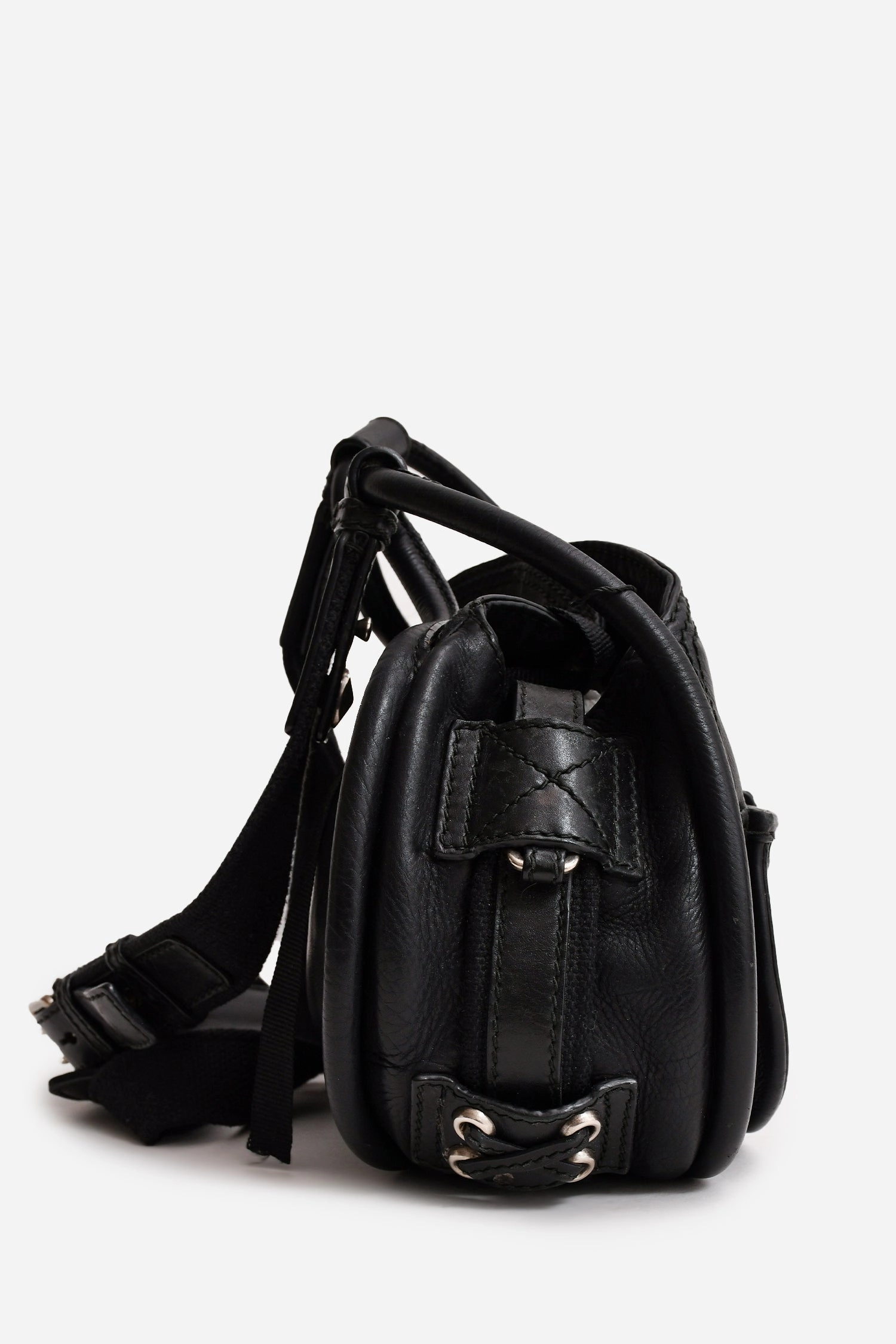 Christian Dior 2010 Black Leather Lattice Crossbody Bag (As Is)
