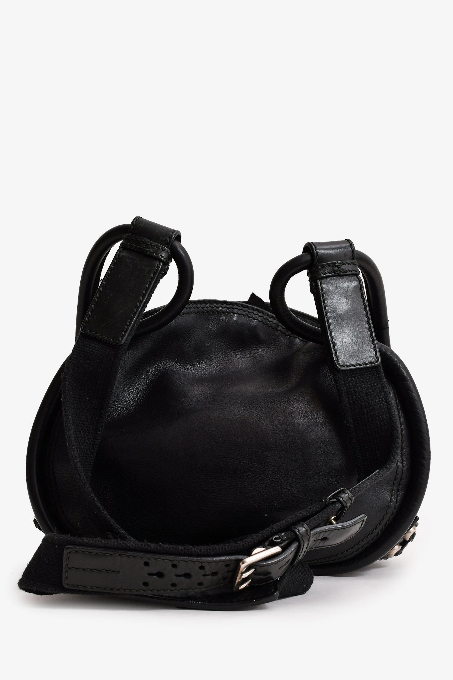 Christian Dior 2010 Black Leather Lattice Crossbody Bag (As Is)