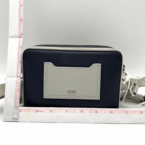 CHRISTIAN DIOR Calfskin Double Zip Crossbody Blue Grey LA39039