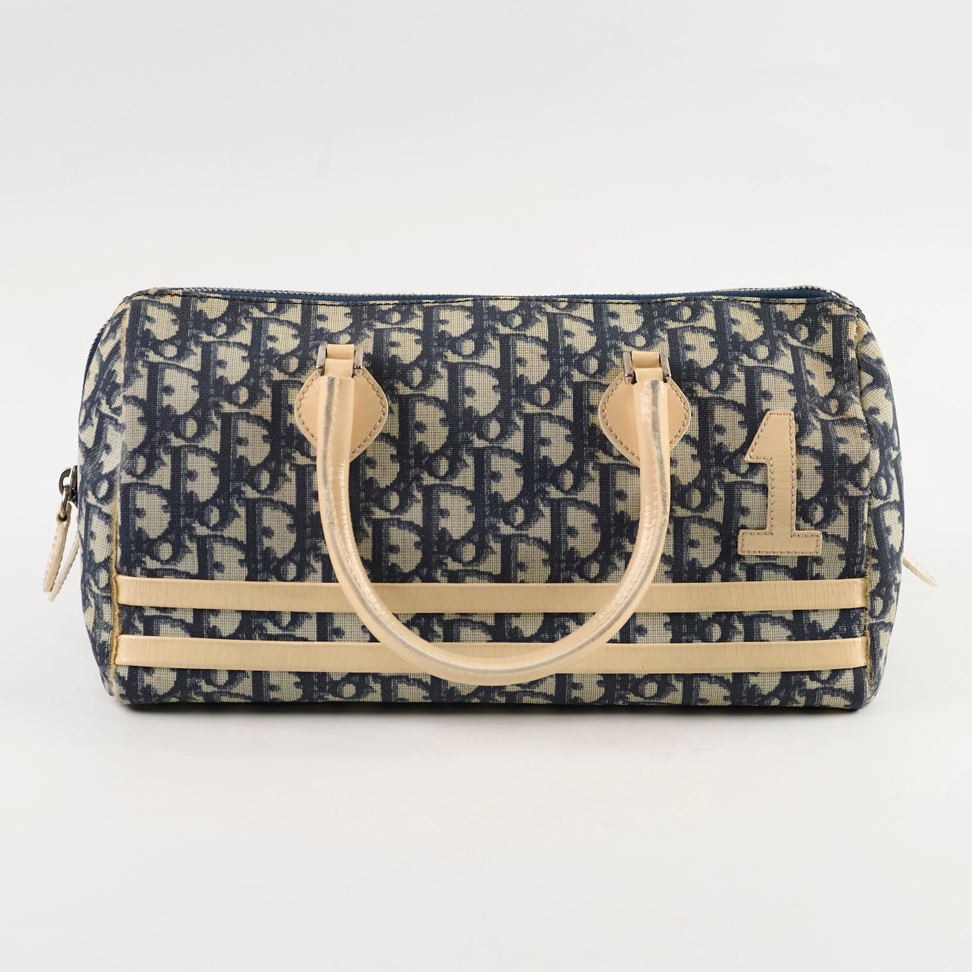 Christian Dior Canvas Trotter Bag Blue