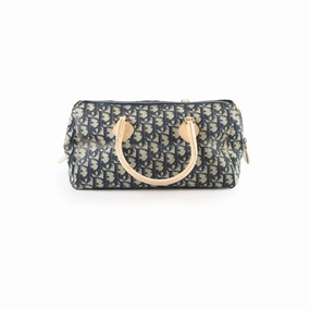 Christian Dior Canvas Trotter Bag Blue