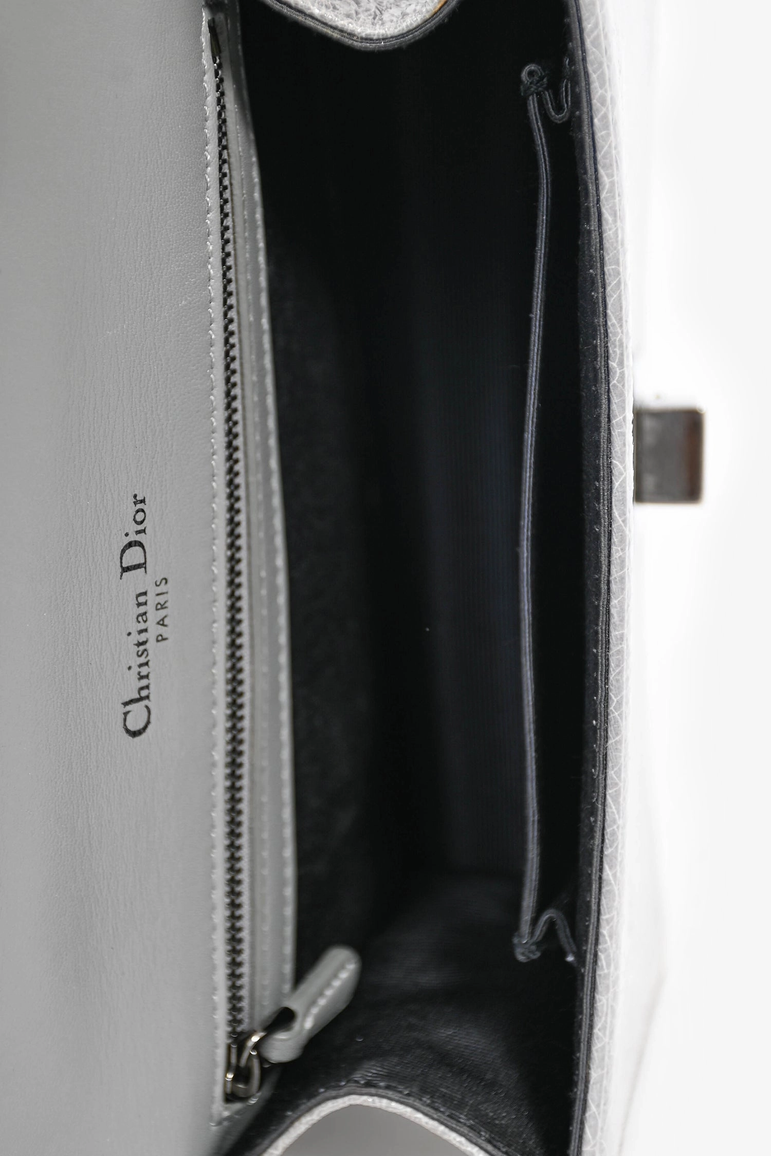 Christian Dior Grey Diorama Small Chain Shoulder Bag
