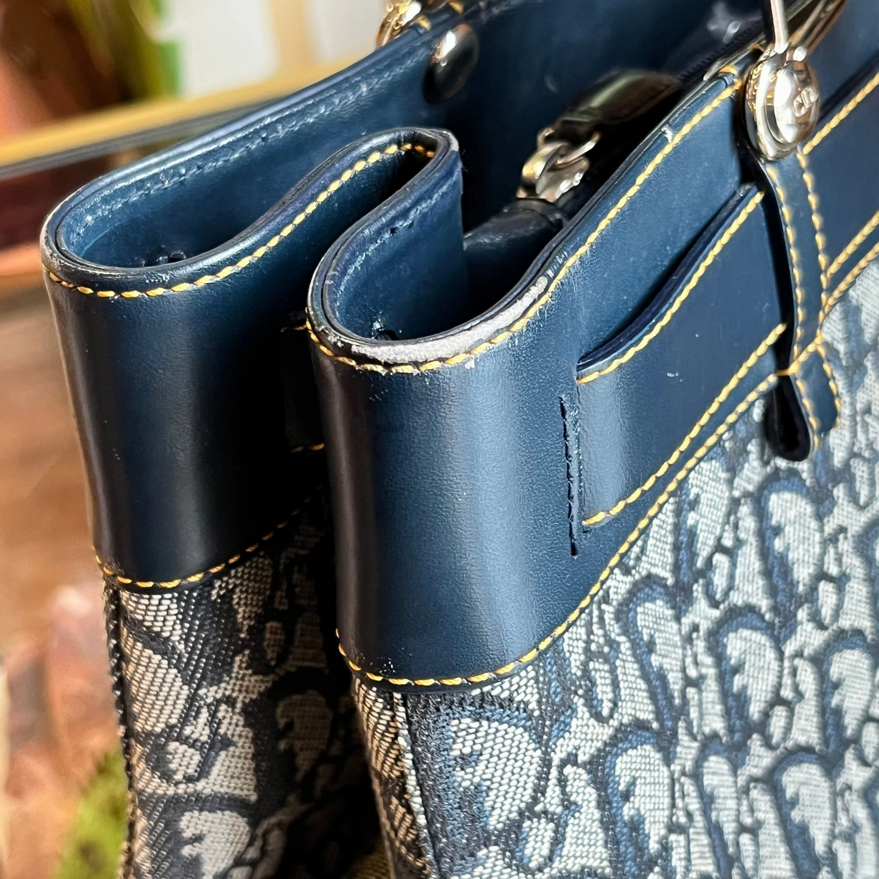 CHRISTIAN DIOR Jeans Pocket Diorissimo Canvas Tote Bag
