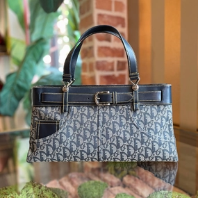 CHRISTIAN DIOR Jeans Pocket Diorissimo Canvas Tote Bag