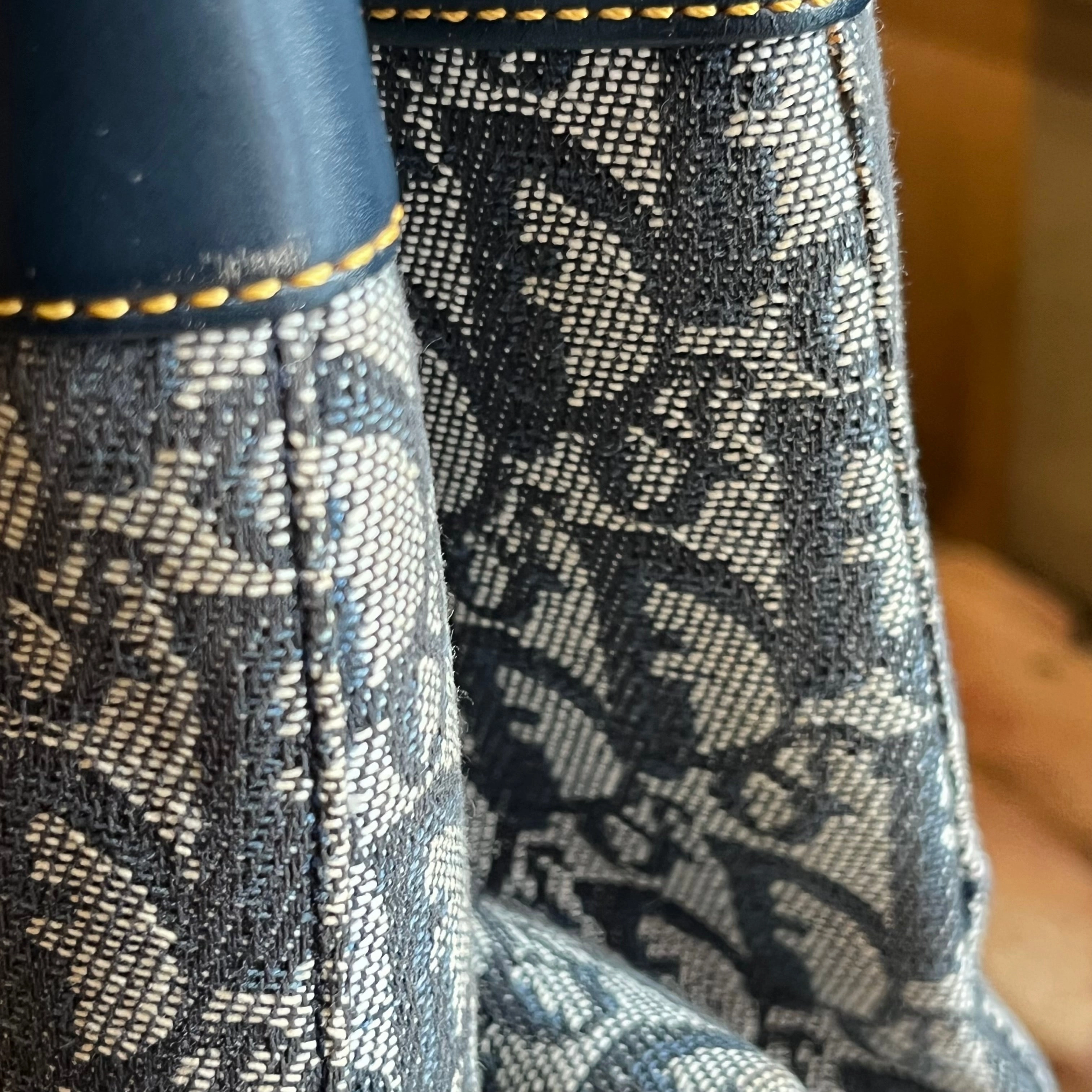 CHRISTIAN DIOR Jeans Pocket Diorissimo Canvas Tote Bag
