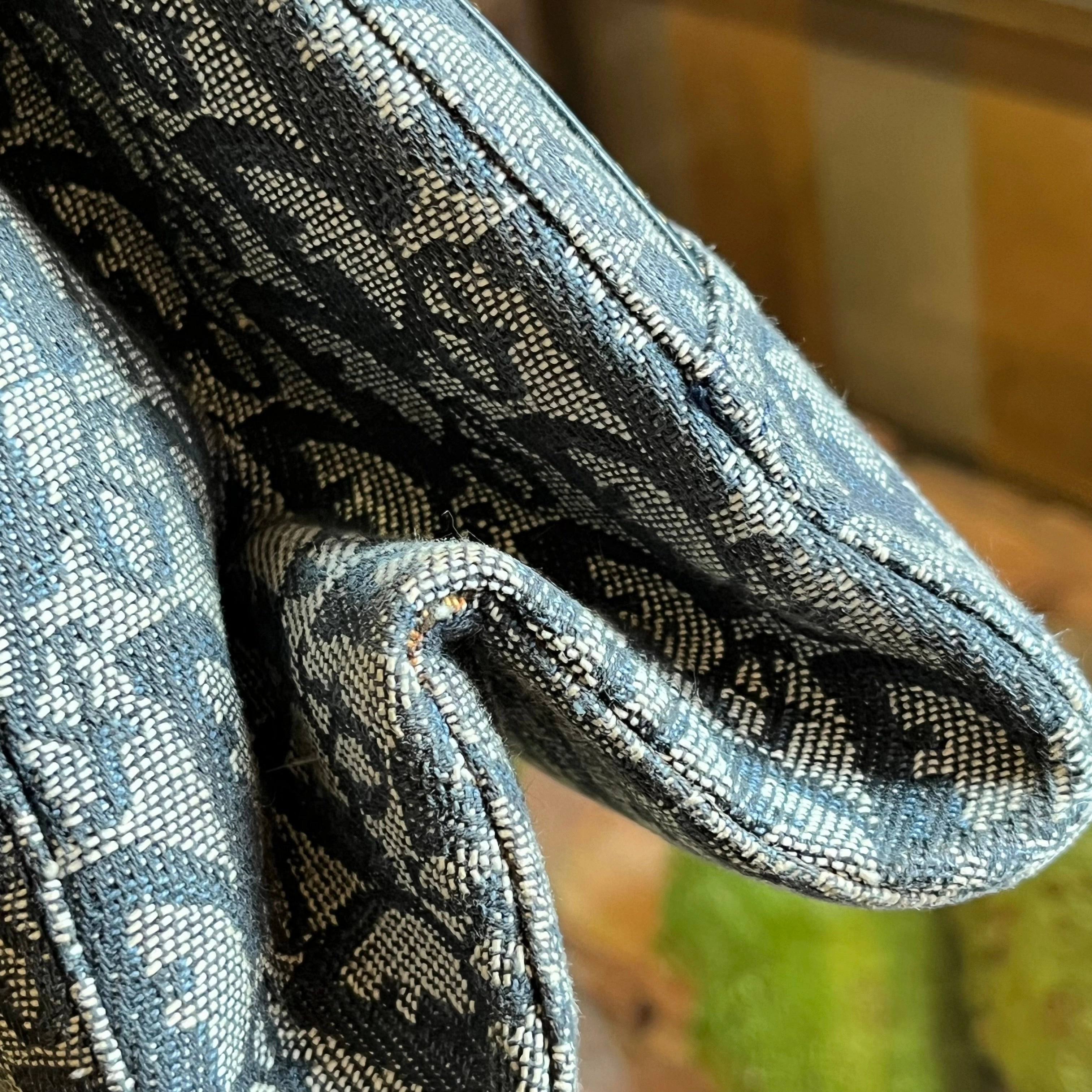 CHRISTIAN DIOR Jeans Pocket Diorissimo Canvas Tote Bag