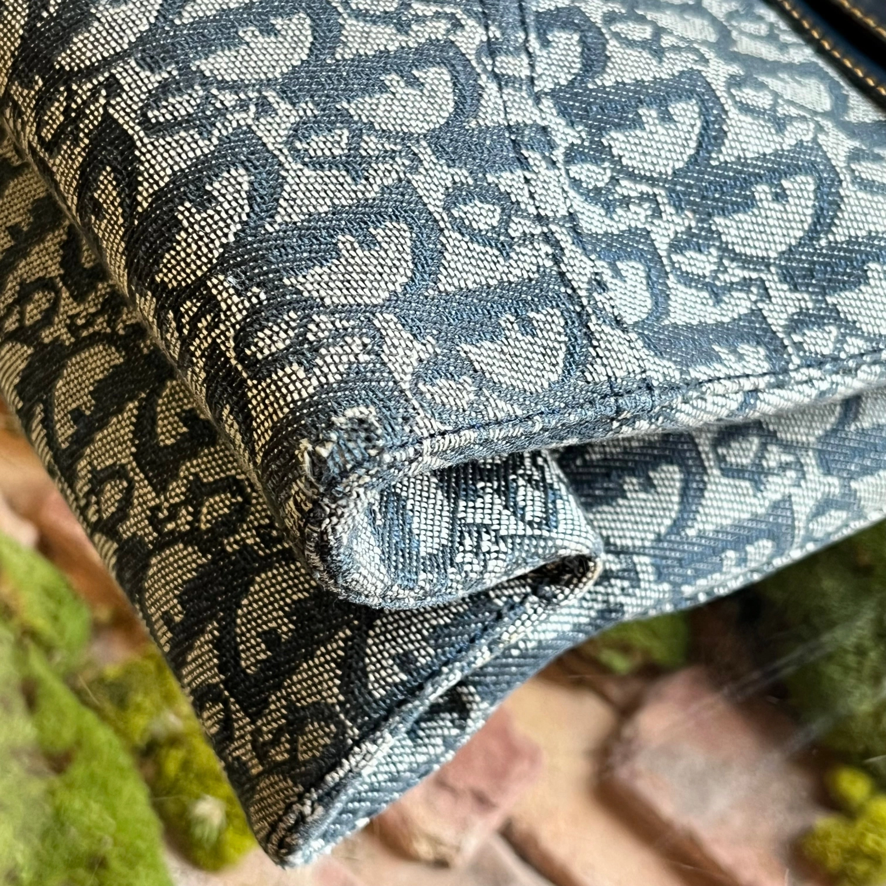 CHRISTIAN DIOR Jeans Pocket Diorissimo Canvas Tote Bag