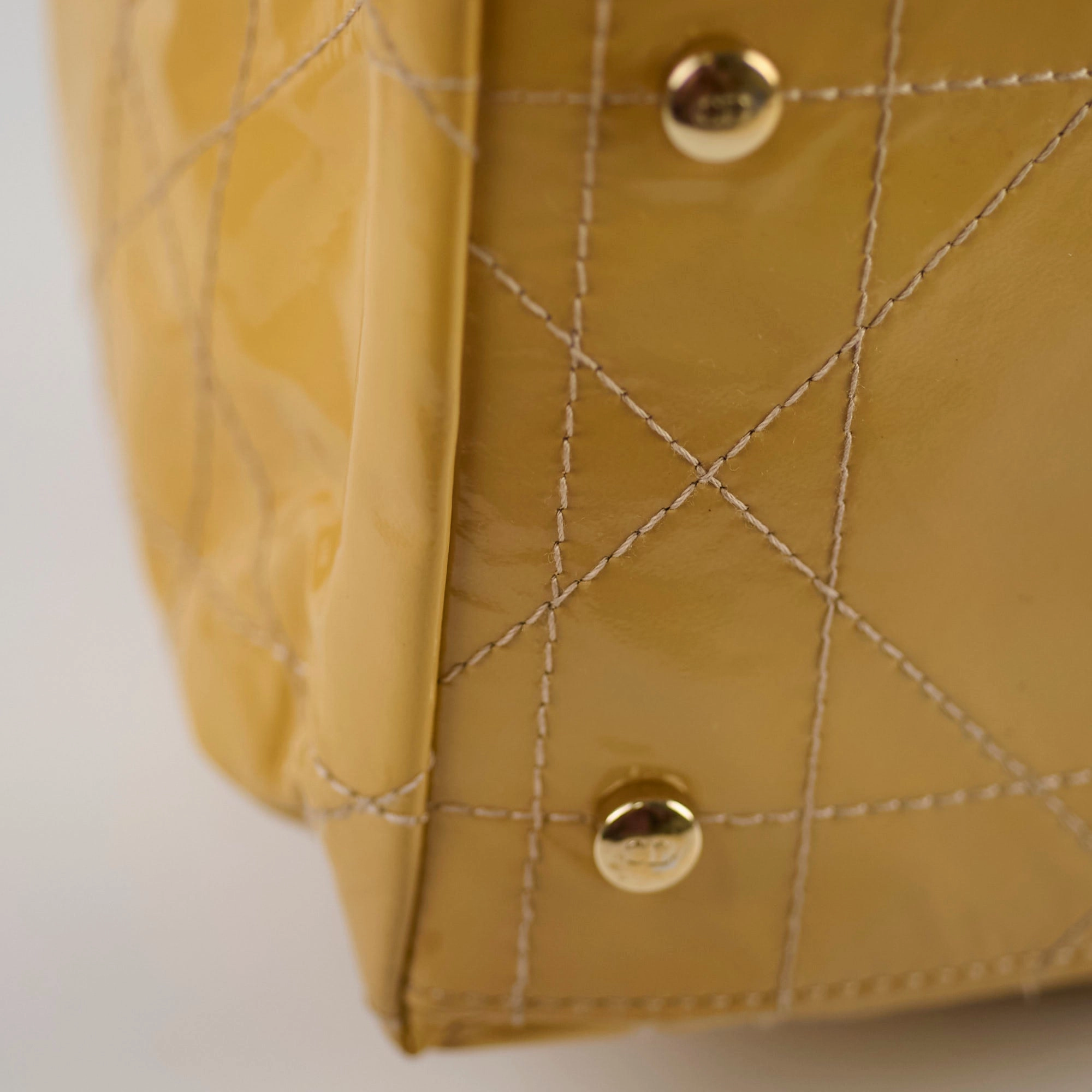 Christian Dior Le Trente Patent Shoulder Bag Beige