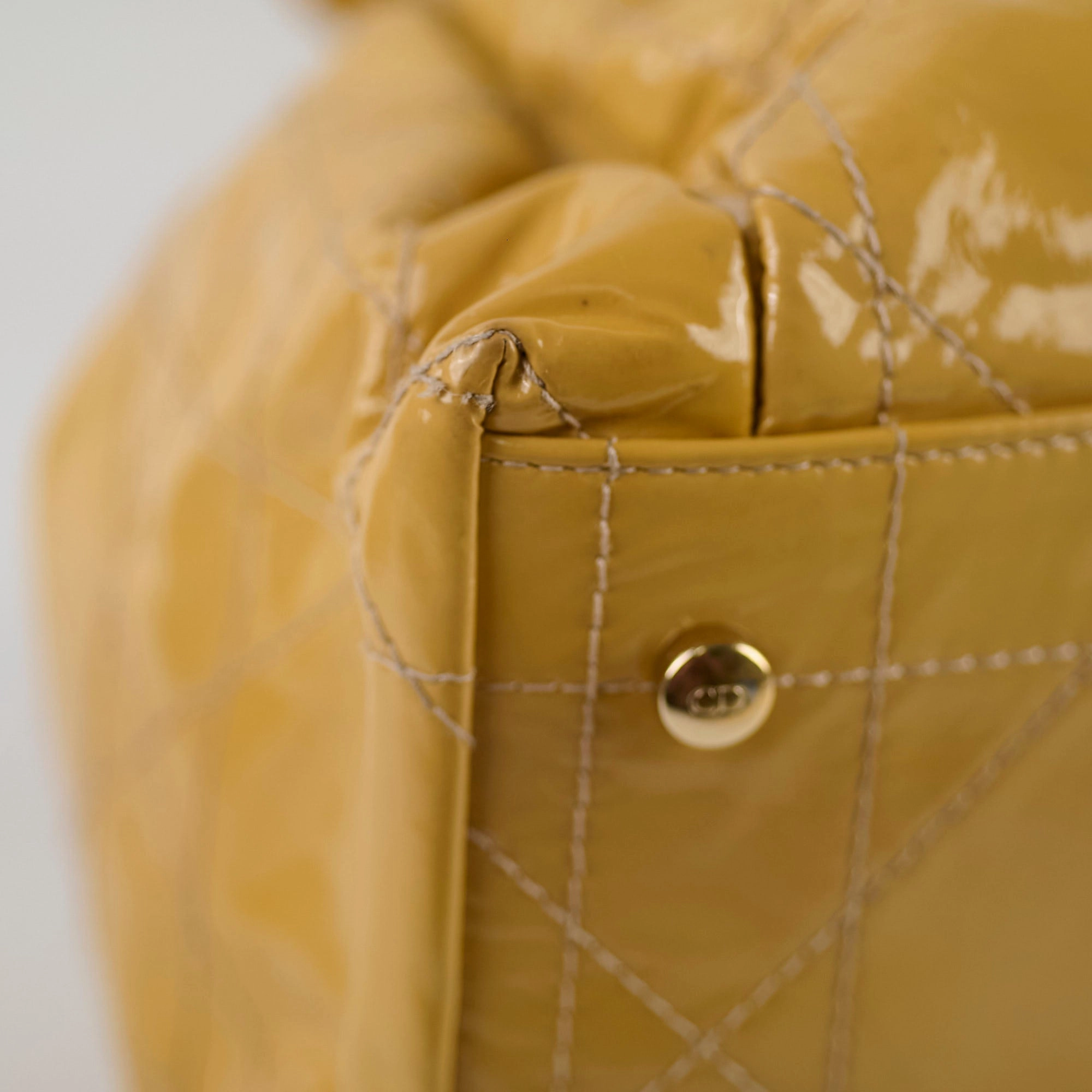 Christian Dior Le Trente Patent Shoulder Bag Beige