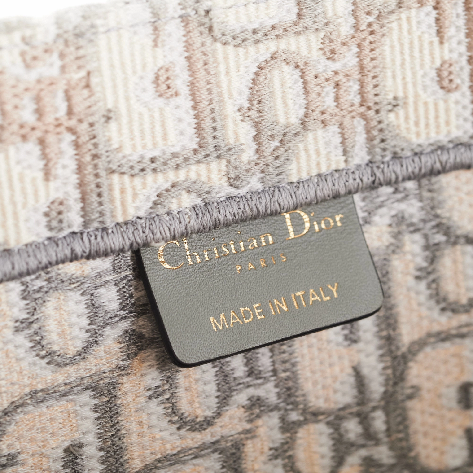 Christian Dior Medium Book Tote Oblique Grey