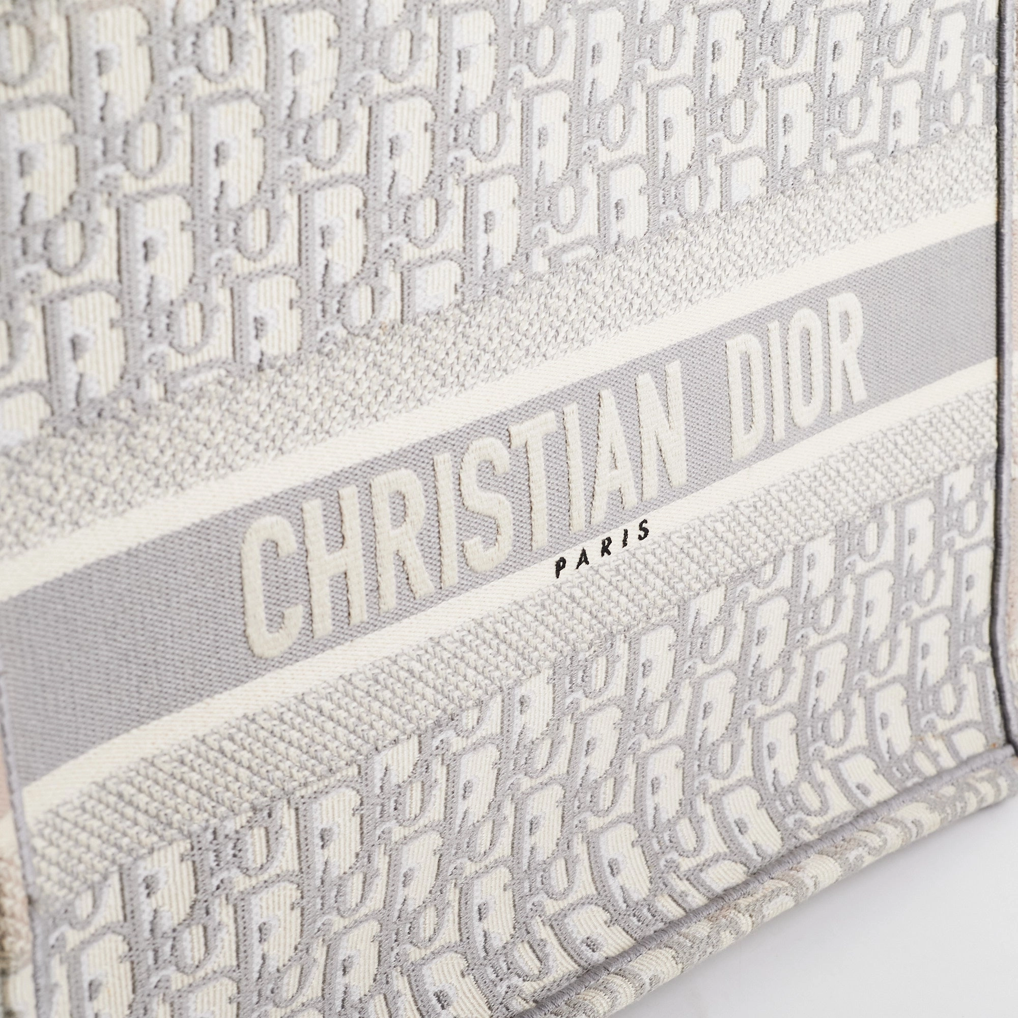 Christian Dior Medium Book Tote Oblique Grey