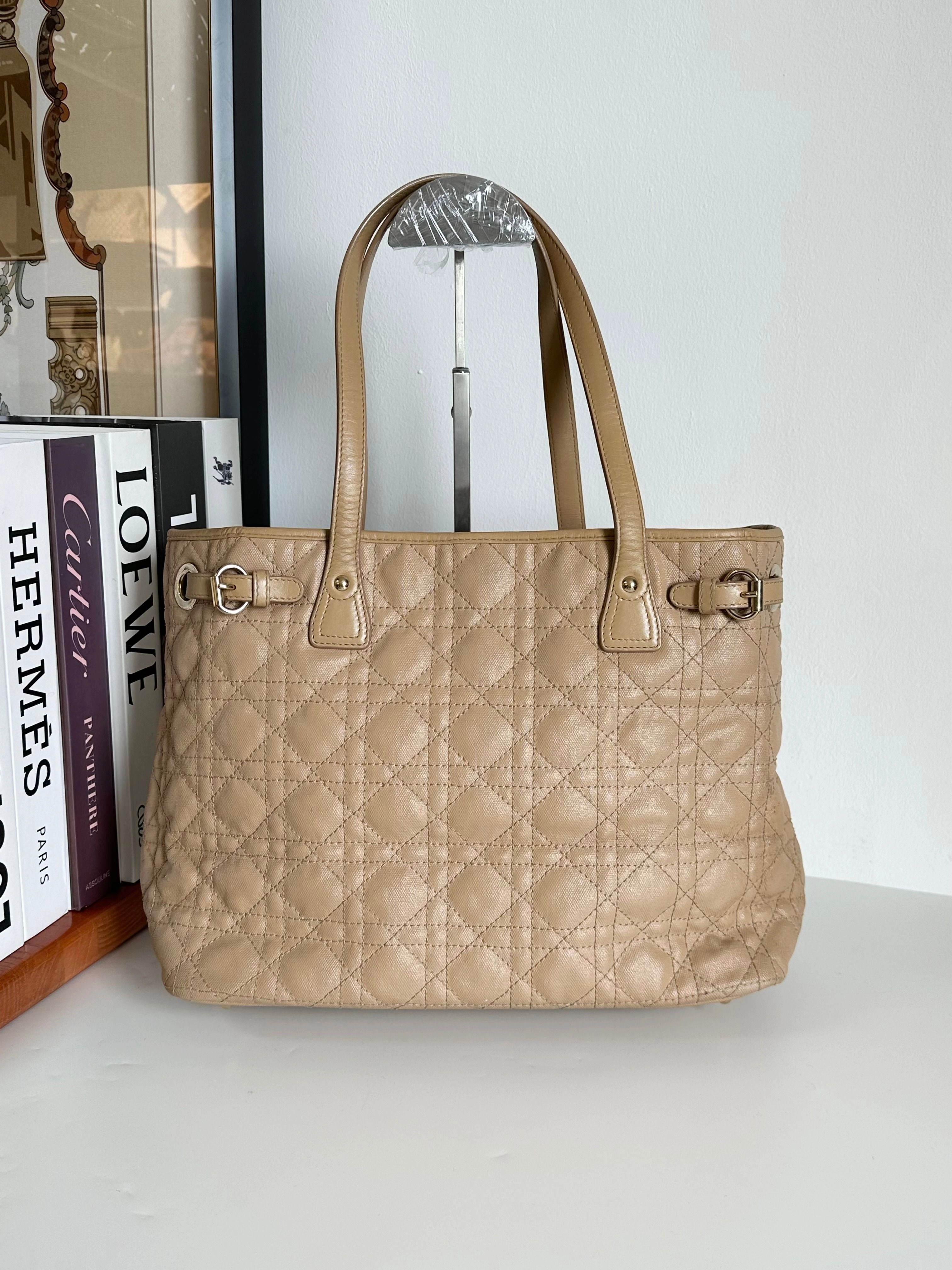 Christian Dior Medium Cannage Panarea Tote - Neutrals Totes, Handbags #6C